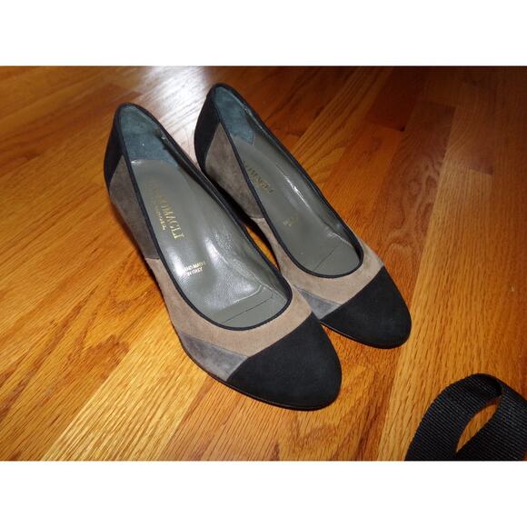 Brunomagli Made in Italy tri color suede‎ wedges size EUR 36 US 5.5 - Picture 1 of 6